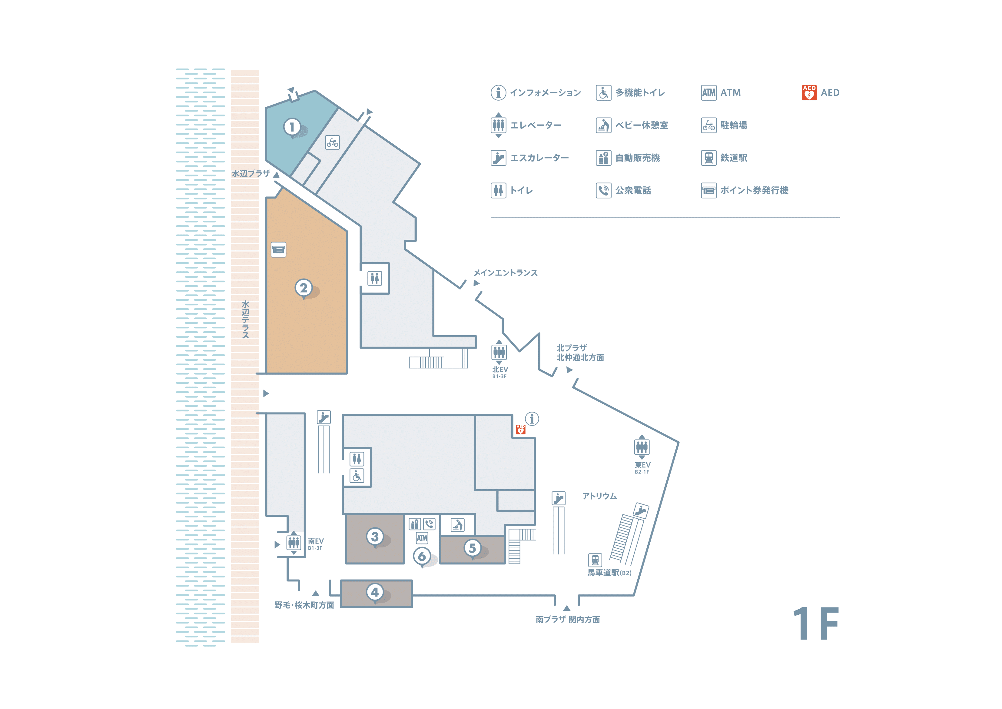 1f floor map