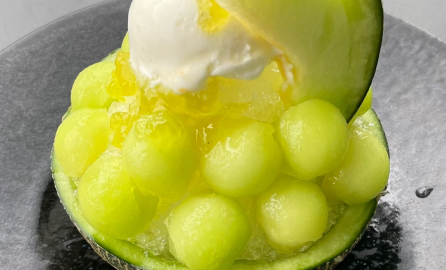 『たっぷりメロンのかき氷』